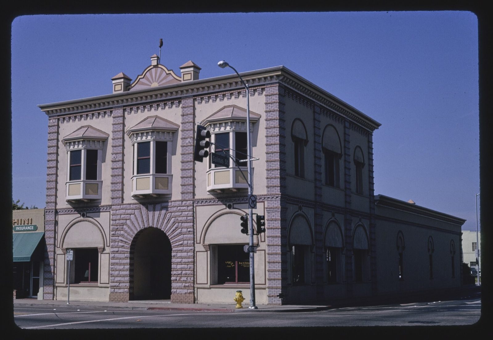 A commercial building on Alisal Street in Salinas. Police described the Oct. 6 operation as part of an investigation into firearms, potential gang activity and illegal sideshows.