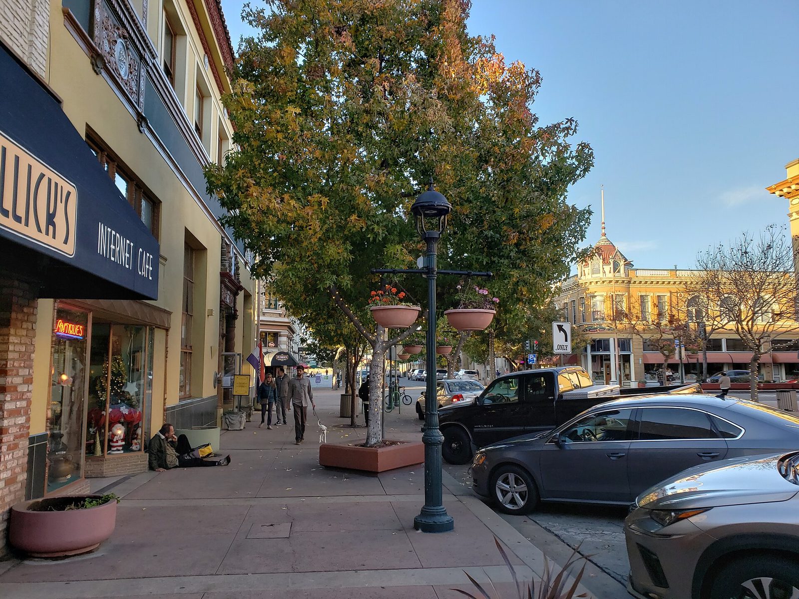 Small businesses along Main Street in downtown Salinas, the county's largest city, whose mayoral seat four candidates will contest on Nov. 3.