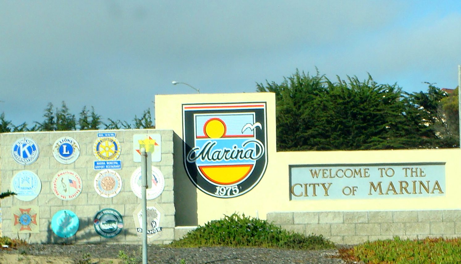 The City of Marina welcome sign, gateway to the former Fort Ord. Marina voters choose a new mayor for the first time since 2008 on Nov. 3.