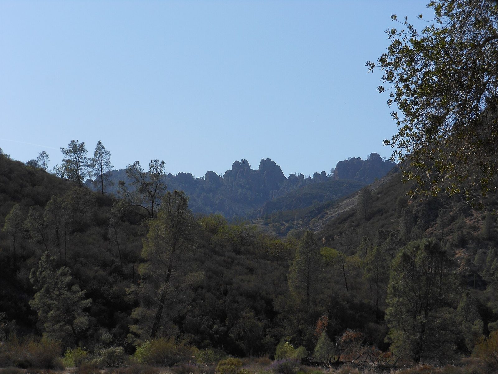 The High Peaks area of Pinnacles National Park, in interior Monterey County, which sat under the National Weather Service heat advisory through Thursday night.