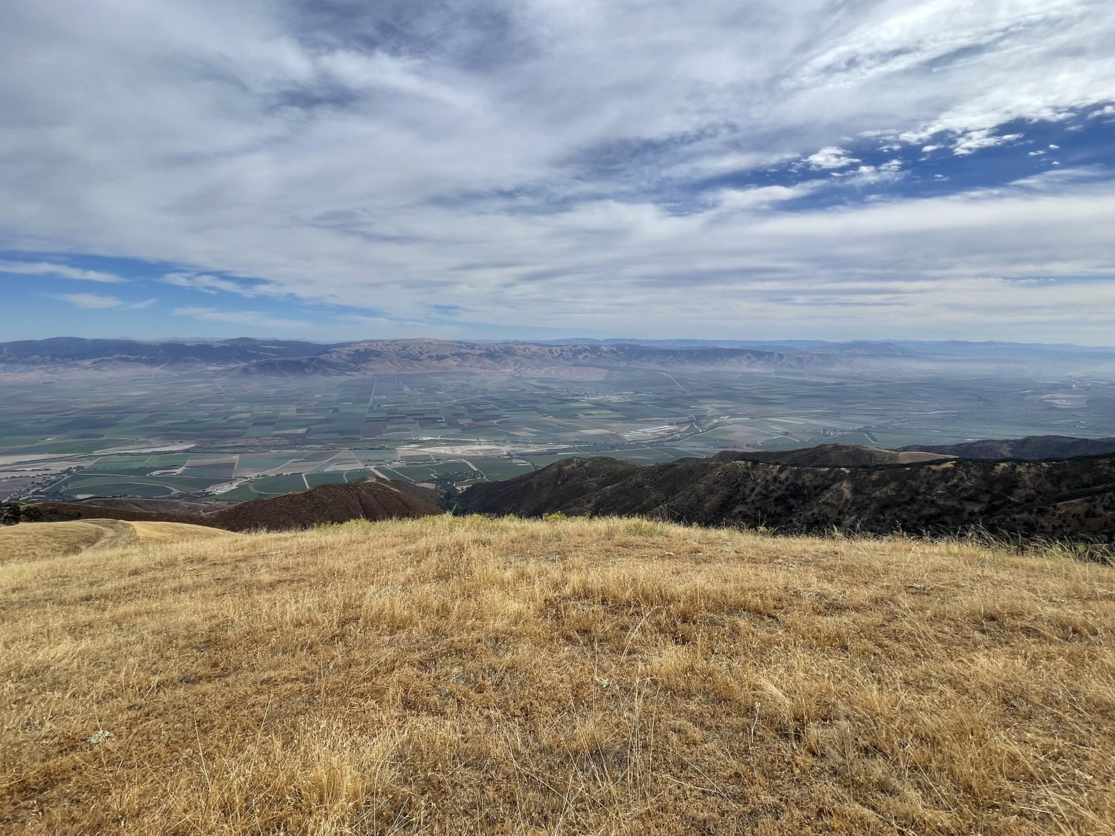 Agricultural land spreads across the Salinas Valley, seen from the Rana Creek Preserve. A National Weather Service heat advisory covers interior Monterey County from 11 a.m. Saturday to 10 p.m. Monday, with highs up to 103 degrees.